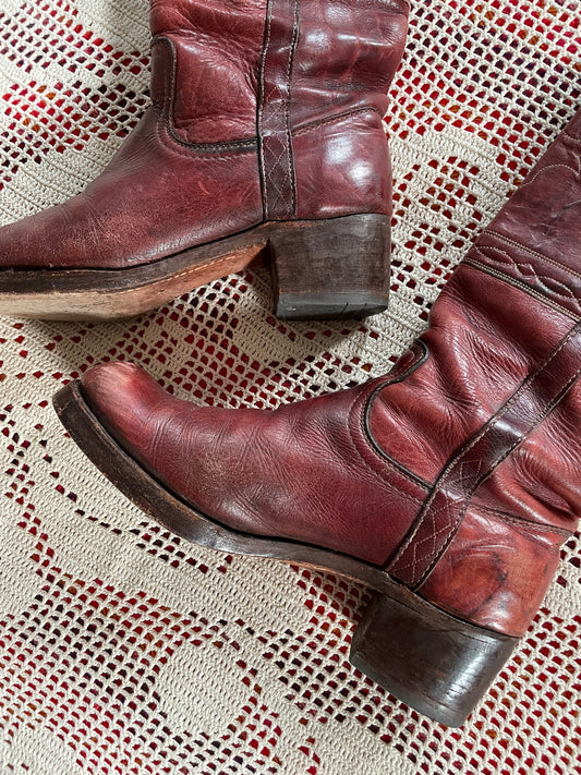 Rare Vintage Black Label Frye Campus Boots