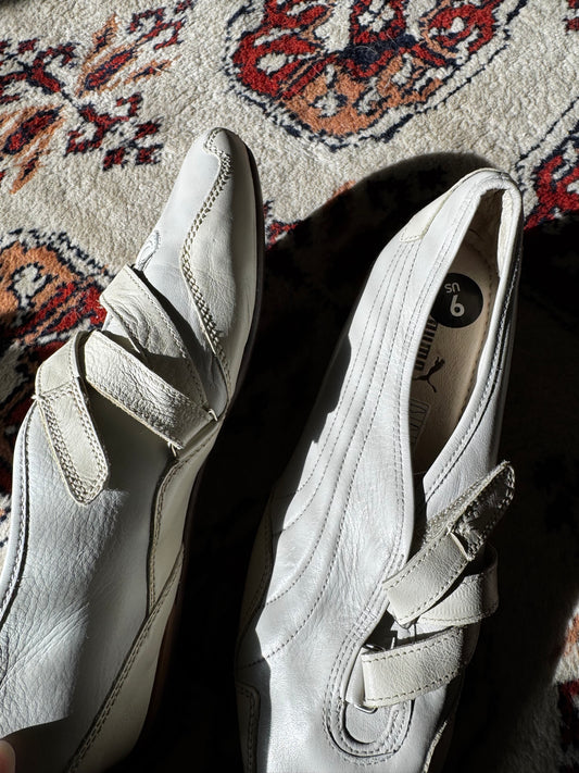 Vintage y2k Black Label Puma Strappy Flats