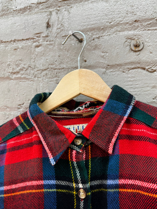Vintage 90s Chunky Plaid Flannel Button Down (M)