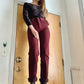 Vintage 80s Deadstock Deep Burgundy Wrangler Jeans (26/27”W)