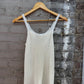 Vintage 70s Pointelle Cream Camisole Tank Top (XS)