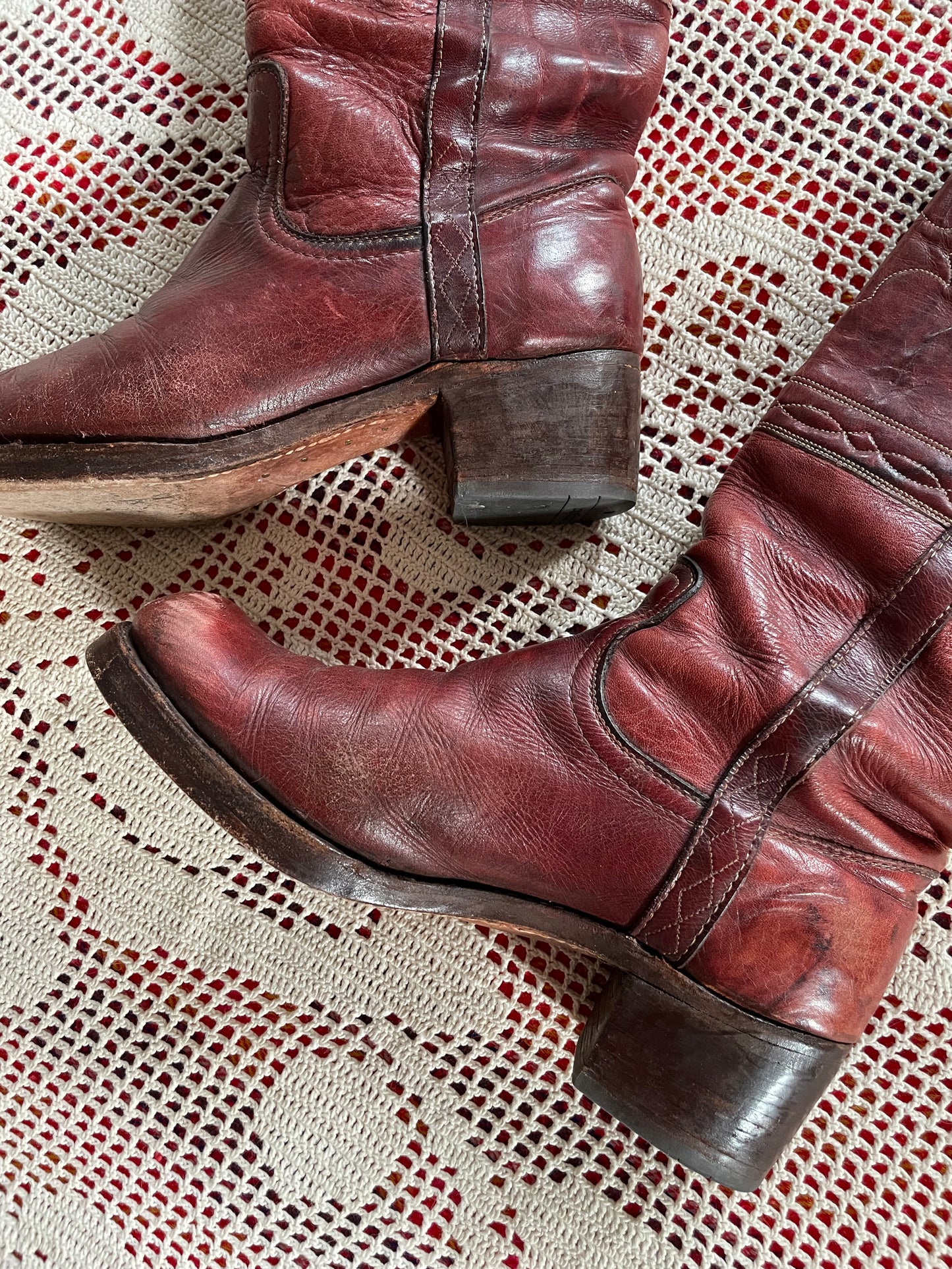 Rare Vintage Black Label Frye Campus Boots