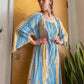 70s Nylon Maxi w/ Angel Sleeves (M-XL)