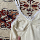 Vintage 70s Pointelle Cream Camisole Tank Top (XS)