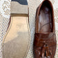 Vintage Bass Brown Lattice Weave Loafers (M9.5)