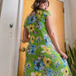 90’s Ribbed Floral Maxi Dress