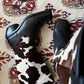 Vintage 90s Cow Print Pony Hair Knee High Boots (9)