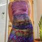 90s Crushed Velvet Iridescent Maxi Skirt (S)