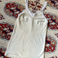 Vintage 70s Pointelle Cream Camisole Tank Top (XS)