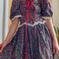 Vintage Puff Sleeve Floral Dirndl Mini Dress (S-L)