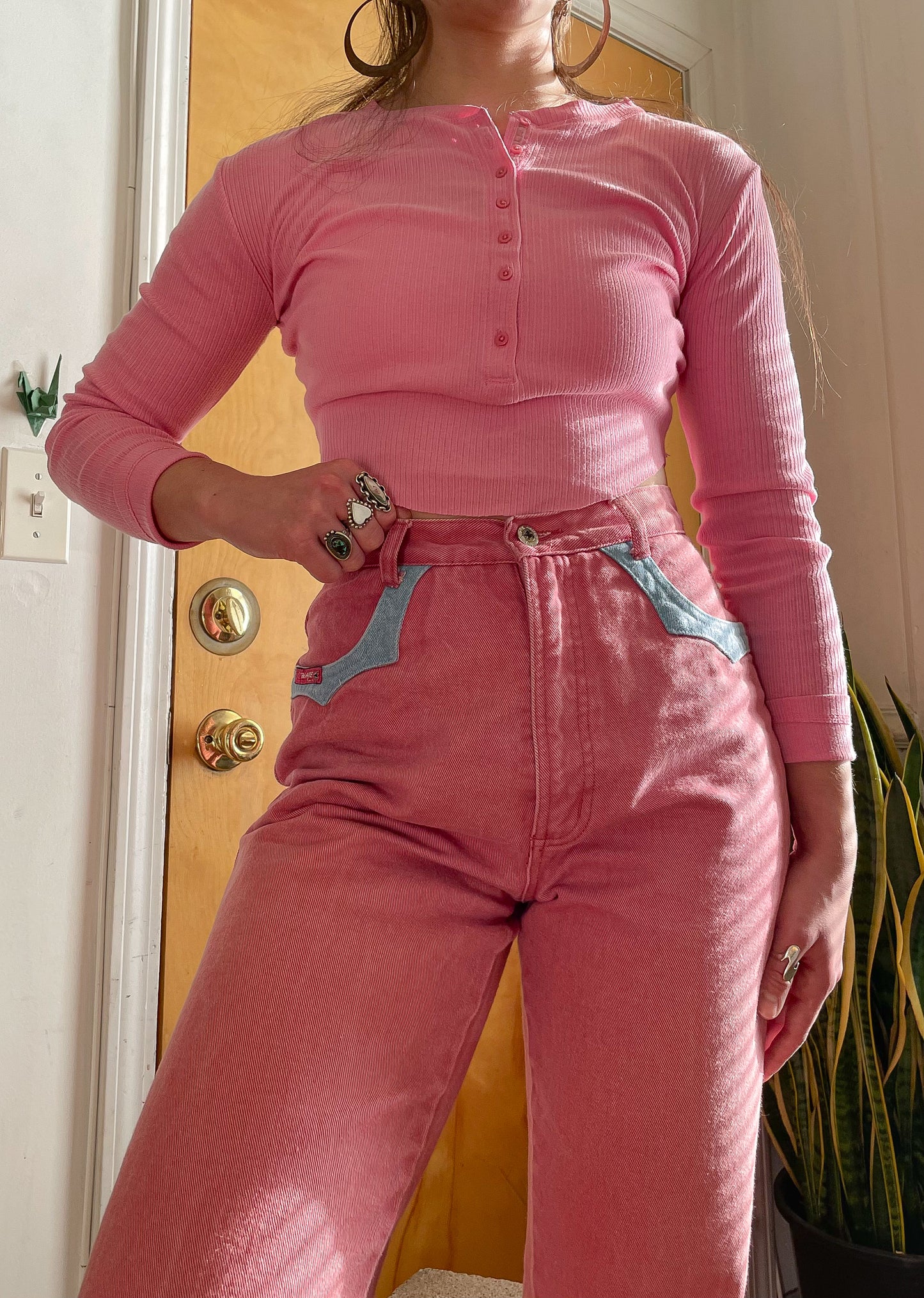 80’s Pink Western Jeans by Blaze (26-27"W)