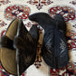 Vintage 80s Denim & Suede Heeled Cowboy Boots (8.5)