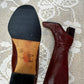 Vintage 60s/70s Garnet Red Knee High Leather Boots (5.5)