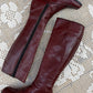Vintage 60s/70s Garnet Red Knee High Leather Boots (5.5)