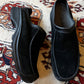 Vintage 90s Clarks Black Suede Wallabee Slip Ons (9/9.5)