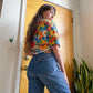 Late 80’s Funky Flower Boxy Tee (XXL)