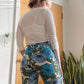 Vintage 60s Sanforized Painted Flower Jeans (25- 26”W)