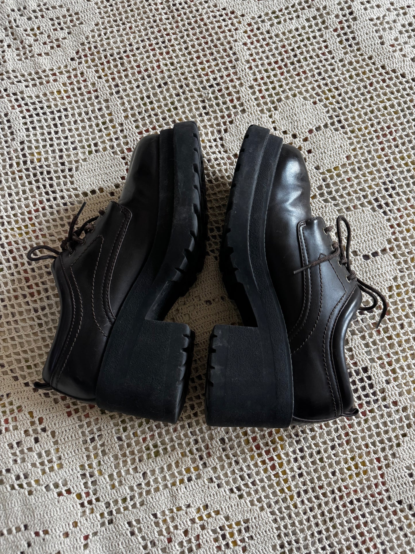 Vintage 90’s Chunky Platform Laceup Oxfords (W9)