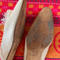 Vintage Cream Manolo Blahnik Mules w/ Pom (8- 8.5)