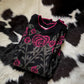 Vintage 80s Fractal Rose Print Pullover Sweater (M)