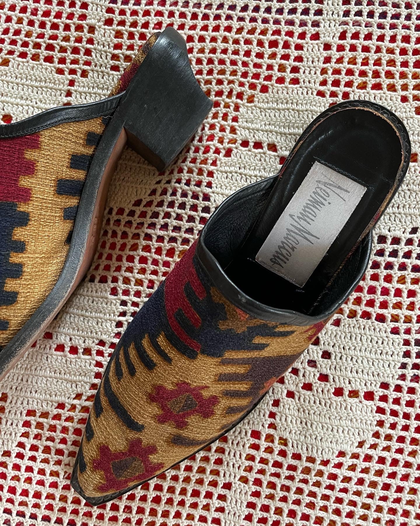 Rare Vintage Neiman Marcus Tapestry Mules (9.5)