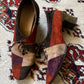 Vintage 60s suede patchwork heeled laceups (9)