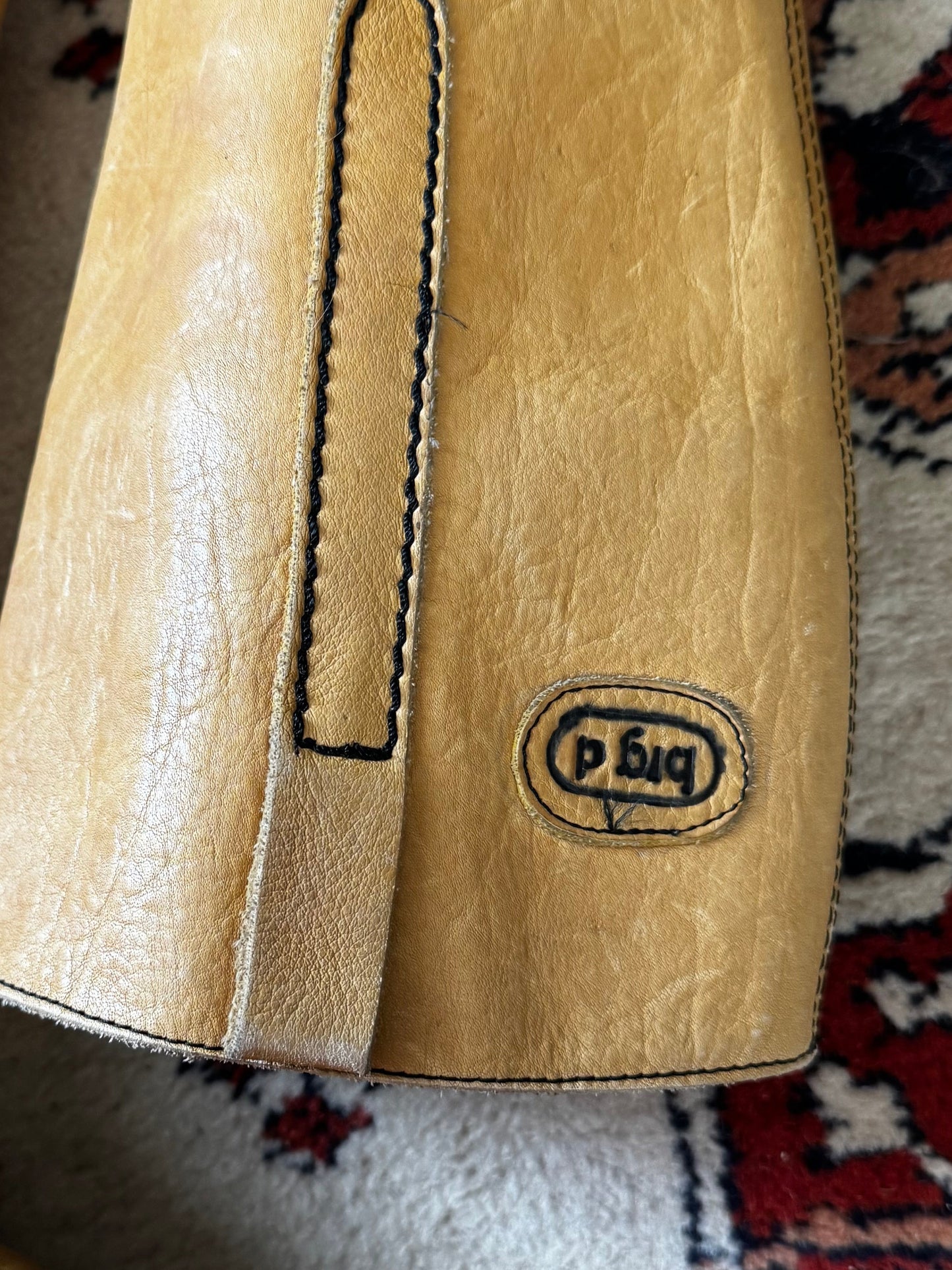 70s Butterscotch Leather Knee High Boots (9)