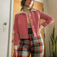 70s Textured Candy Stripe Poly Shirt Jacket (S-M)