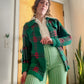 Vintage 70s/80s Knit Plaid Tartan Cardigan (M-L)