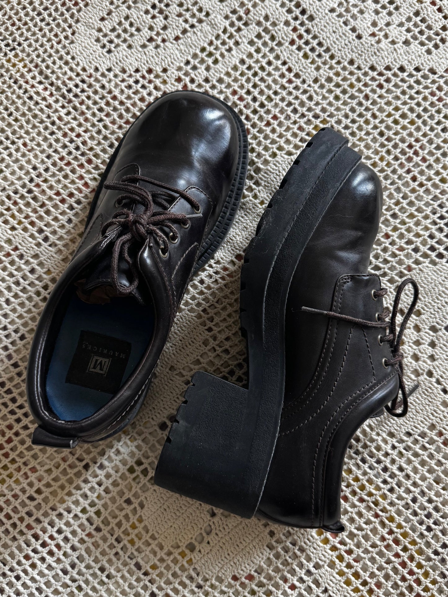 Vintage 90’s Chunky Platform Laceup Oxfords (W9)