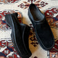 Vintage 90s Clarks Black Suede Wallabee Slip Ons (9/9.5)
