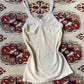 Vintage 70s Pointelle Cream Camisole Tank Top (XS)