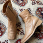 Vintage Soft Leather Square Toe Ankle Boots (10)