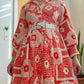 70s Trippy Quilted House Dress (XS-S)