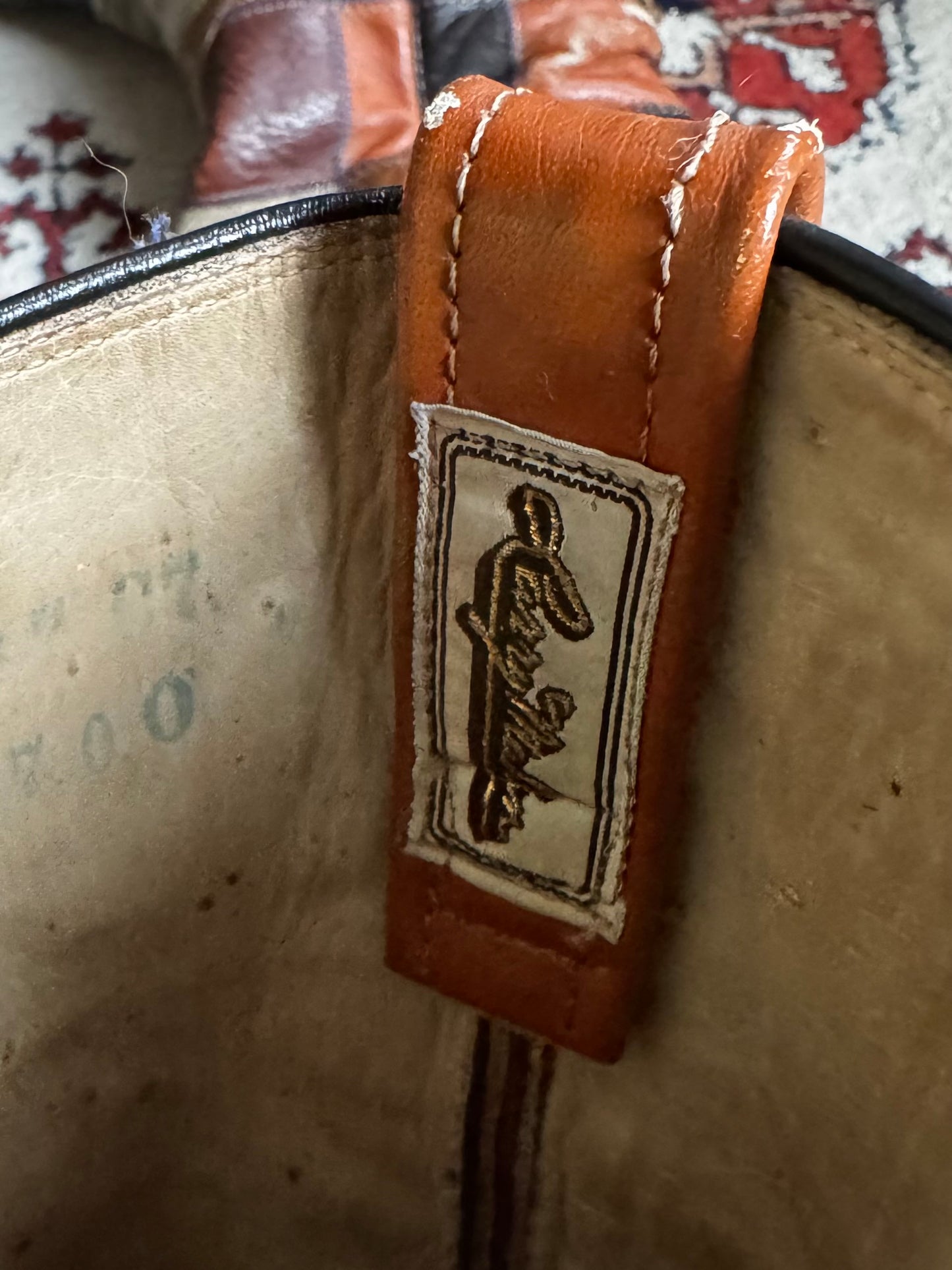 INSANE Rare 70s/80s Larry Mahan Patchwork Cowboy Boots (W9.5/M8)