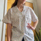 80s Cute boxy Floral Button Down (L-XL)