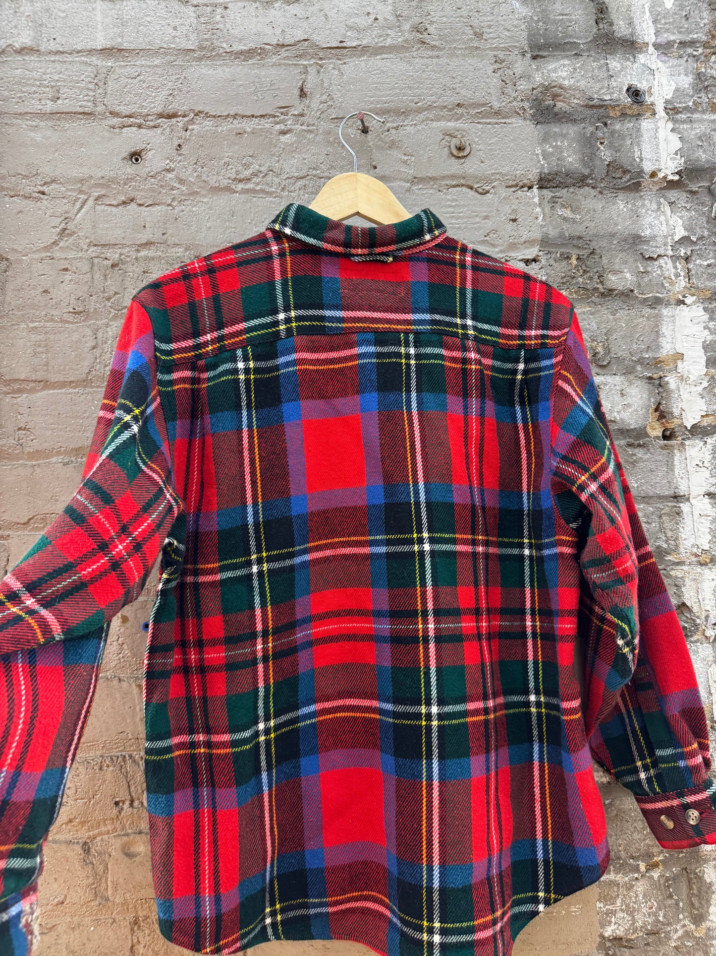 Vintage 90s Chunky Plaid Flannel Button Down (M)