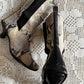 Vintage 90s/y2k Snakeskin Ankle Boots (W9.5)