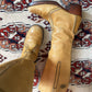 70s Butterscotch Leather Knee High Boots (9)