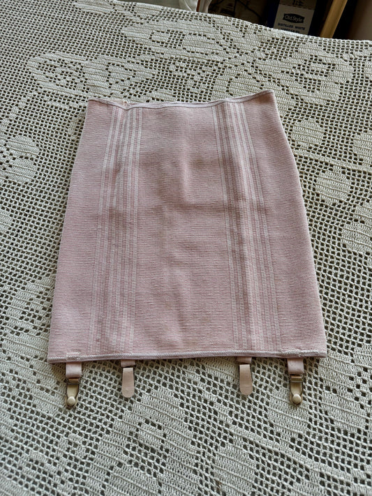 50s Blush Pink Stretchy Girdle Skirt (XS/S)