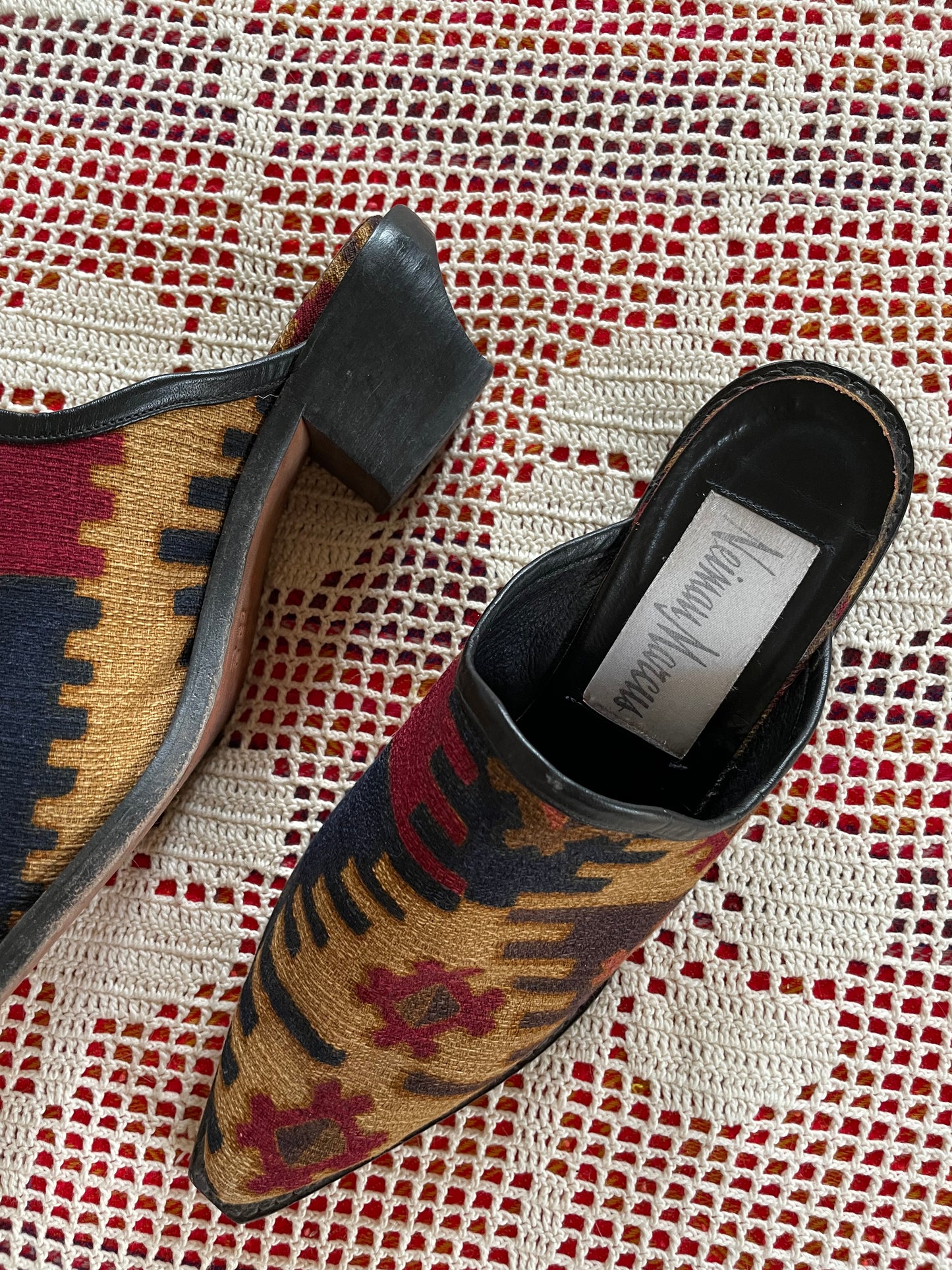 Rare Vintage Neiman Marcus Tapestry Mules (9.5)