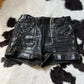 RARE Vintage Double Zipper German Style Leather Shorts (S)