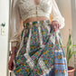 70s Mr. Hank Lace Cut Out Maxi Skirt (XS-M)