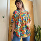 Late 80’s Funky Flower Boxy Tee (XXL)