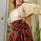 Early 80’s Pleated Tartan Plaid Midi Skirt (28-29”W)