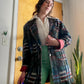 Early 80s Soft Knit Poly Checkered Blazer (L)