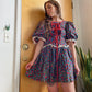 Vintage Puff Sleeve Floral Dirndl Mini Dress (S-L)