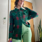 Vintage 70s/80s Knit Plaid Tartan Cardigan (M-L)