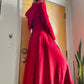 70s- 80s Red Hooded Maxi Dress (XS)