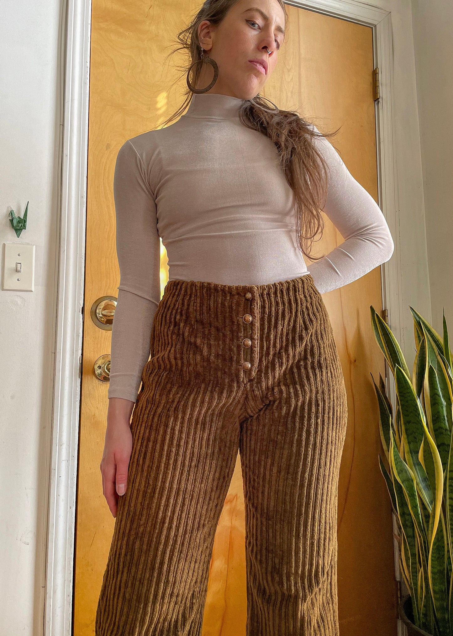 Late 60s Wide Wale Corduroy Kick Flares (26-27”W)